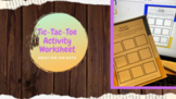 Tic-Tac-Toe 3-in A Row Activity Template