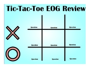 Preview of Tic-Tac-Toe Active Inspire Game Math EOG Review