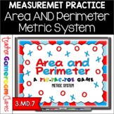 Area and Perimeter Metric System Tic Tac Toe Powerpoint Game