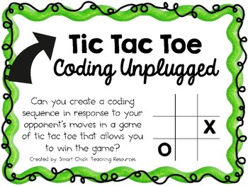 Preview of Tic Tac Toe ~ Coding Unplugged Challenge ~ STEM