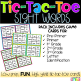 Tic-Tac-Toe Sight Words (EDITABLE)