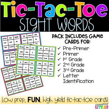 Preview of Tic-Tac-Toe Sight Words (EDITABLE)
