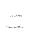 Tic-Tac-Toe Extension Menu