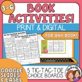Reading Response Choice Sheets writing activities for any 