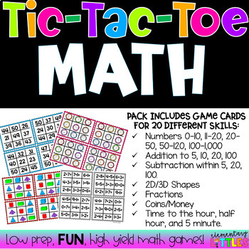 Preview of Tic-Tac-Toe MATH (EDITABLE)
