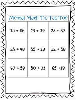 Mental Math Tic-Tac-Toe Multiplication & Division Games