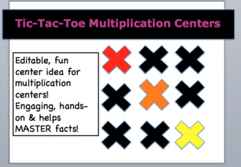 Preview of Tic-Tac-Toe Multiplication Centers