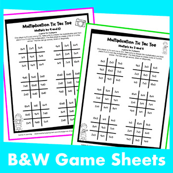 Tic-Tac-Toe (Multiplication)  Printable Skills Sheets, Number Puzzles