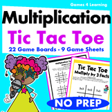 Tic Tac Toe Math Games for Multiplication Facts Practice P