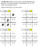 Tic Tac Toe - Multiplication Practice