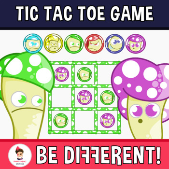 Preview of Tic Tac Toe Clipart (Mushrooms)