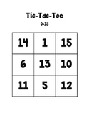 Tic Tac Toe Numbers 0-15
