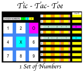 Preview of Tic-Tac-Toe  Order of Operations