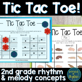 Tic Tac Toe! Printable Games for Second Grade Rhythm and M