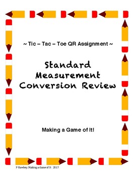 Preview of Tic Tac Toe QR Measurement Activity in two versions