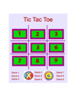 Preview of Tic Tac Toe Smart Board Game