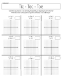 Tic-Tac-Toe - Solving Systems of Equations by Graphing