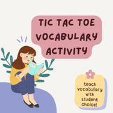 Tic Tac Toe Vocabulary Activity, Google Drive, Handout, CCSS