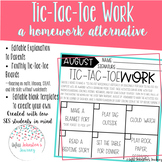 Tic-Tac-ToeWork- an alternative to homework