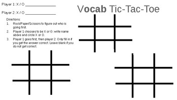Tic-tac-toe: Spanish Indirect and Direct Object pronouns | TpT
