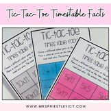 Tic-tac-toe Times Table Facts