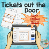 Ticket Out the Door Exit Ticket Package for Google Distanc