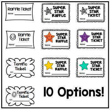 tickets tickets printable raffles and tickets for positive reinforcement