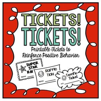 Preview of Tickets! Tickets!  Printable Raffles and Tickets for Positive Reinforcement