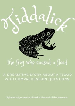 Preview of Tiddalick the Frog Comprehension with Bible references