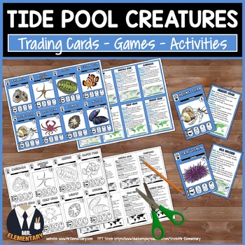 Preview of Tide Pool Animal Trading Cards, Games, Activities and Projects