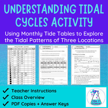 Preview of Tide Tables Activity | Tidal Patterns and Tidal Cycles | Tide Prediction Data