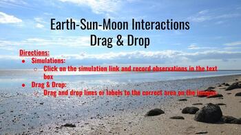 Preview of Tides & Phases Of The Moon Simulations & Drag and Drop
