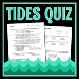 Ocean Tides Quiz Middle School NGSS MS-ESS1-1 MS-ESS1-2
