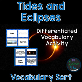 Preview of Tides and Eclipses Vocabulary Sort