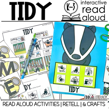 Preview of Tidy by Emily Gravett Craft +  Read Aloud Activities | RETELL | Earth Day