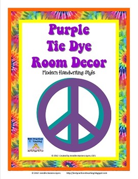 Preview of Tie Dye Classroom Decor Pack
