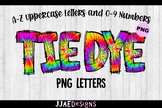 Tie Dye Doodle Font (PNG Letters)