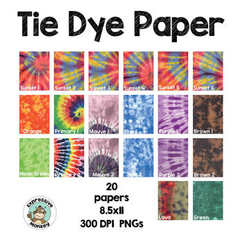 Tie-Dye Paper by Expressive Monkey-The Art Teacher's Little Helper