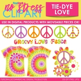 Tie Dye Peace Shirts Clip Art (Digital Use Ok!)