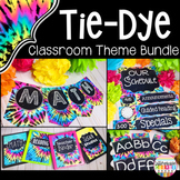Tie Dye Retro Classroom Decor Theme BUNDLE