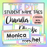 Tie Dye Student Desk Name Tags
