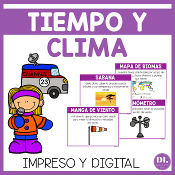 Preview of Tiempo y Clima | Ciclo del Agua |Weather and Climate | Water Cycle Spanish