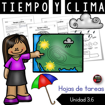 Preview of Tiempo y clima | Hojas de tareas