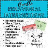 Tier 1, 2, and 3 Behavioral Interventions **BUNDLE**