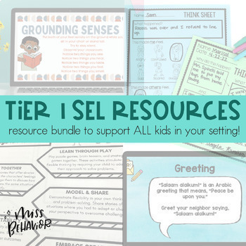 Preview of Tier 1 SEL Resource Bundle K-2 Version