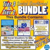 Tier 2 & 3 Social Emotional Learning Bundle: 86 Situations