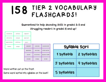 Preview of Tier 2 Vocab Flashcards