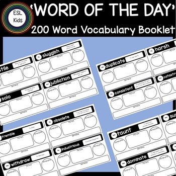 Preview of Tier 2 Vocabulary Activities - Word of the Day exercises and activities