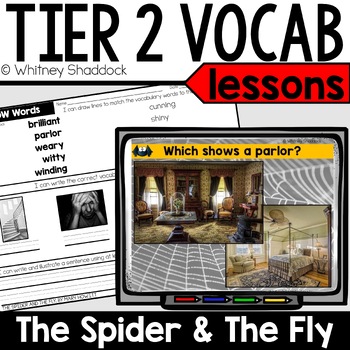 Preview of Tier 2 Vocabulary Activities for The Spider and the Fly