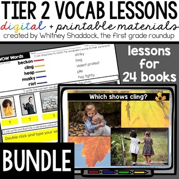 Preview of Tier 2 Vocabulary Activities with Trade Books MEGA BUNDLE 1-4